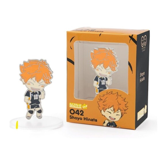 NEW Haikyu!! Nendoroid Pin w Stand Shoyo Hinata 042 Goodsmile Connect Co. NWT - Picture 1 of 4
